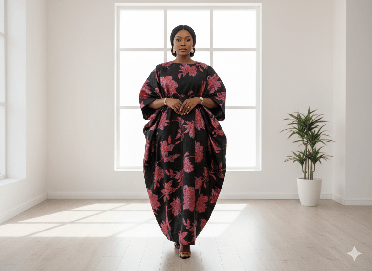 Silk Fabric – Noir & Crimson Floral Brocade Silk (5 yards)