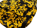 Silk Fabric – Noir & Imperial Gold Baroque Print Silk (5 yards)