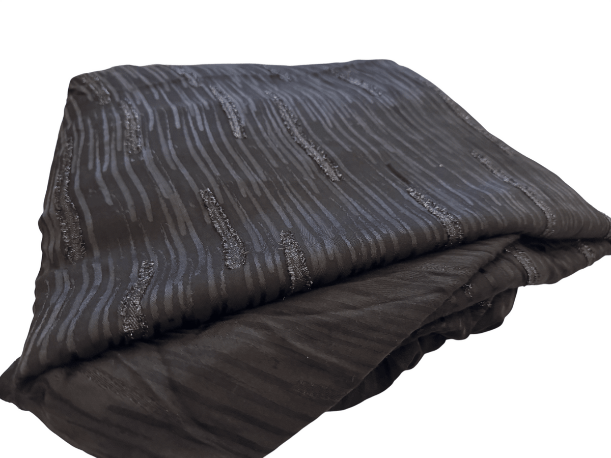 Atiku Fabric – Noir Textured Stripe Atiku for Agbada & Senator Wear (5 yards)