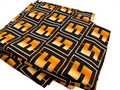 Silk Fabric – Noir, Amber & Ivory Geometric Print Silk (5 yards)