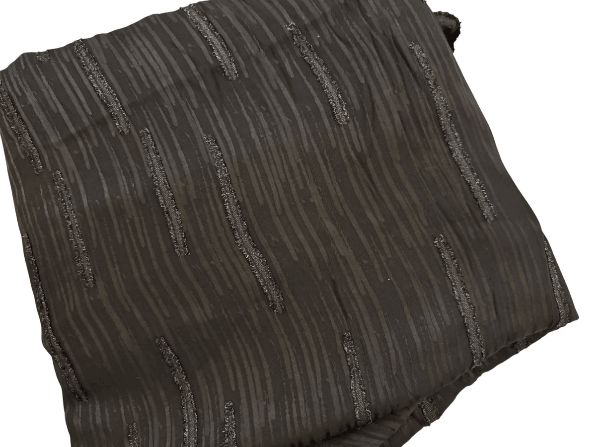 Atiku Fabric – Noir Textured Stripe Atiku for Agbada & Senator Wear (5 yards)