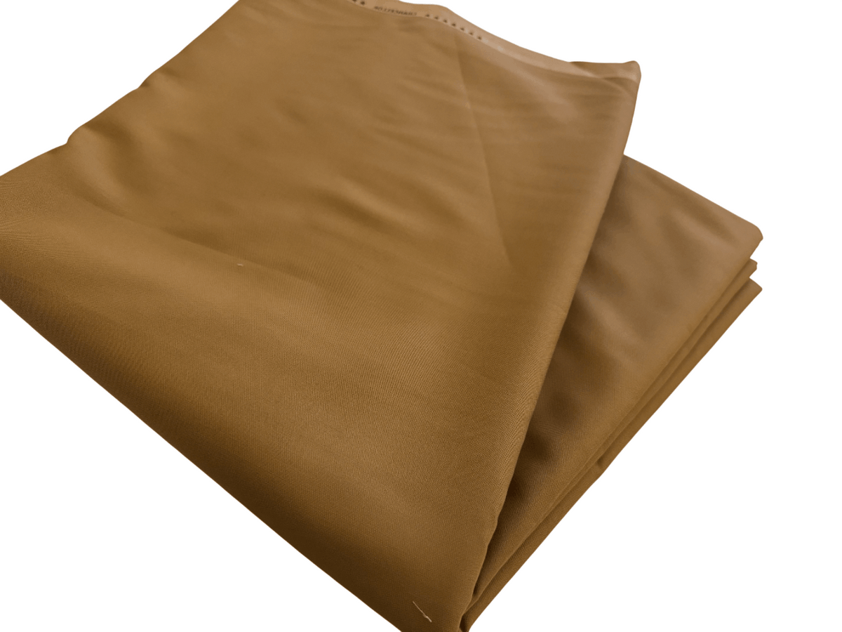 Atiku Fabric – Golden Caramel Luxe Plain Atiku for Agbada & Senator Wear (5 yards)